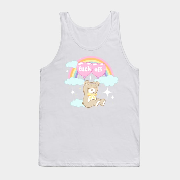 F*ck Off Teddy Bear Tank Top by awfullyadorable